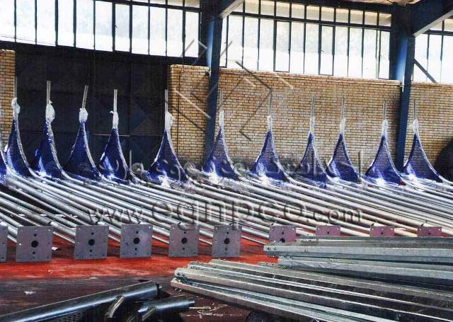 خط تولید پایه چراغ پارکی مدرن شرکت احداث گستر 22